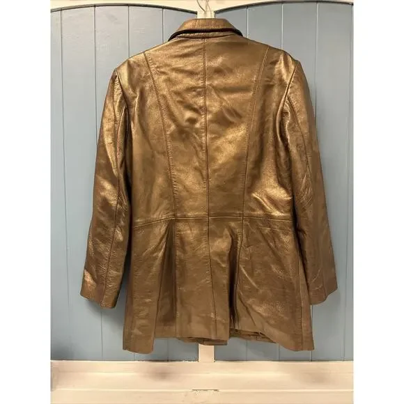 Vakko Jacket Size Large‎ Leather Women's Brown Blazer Style Jacket - Picture 7 of 7